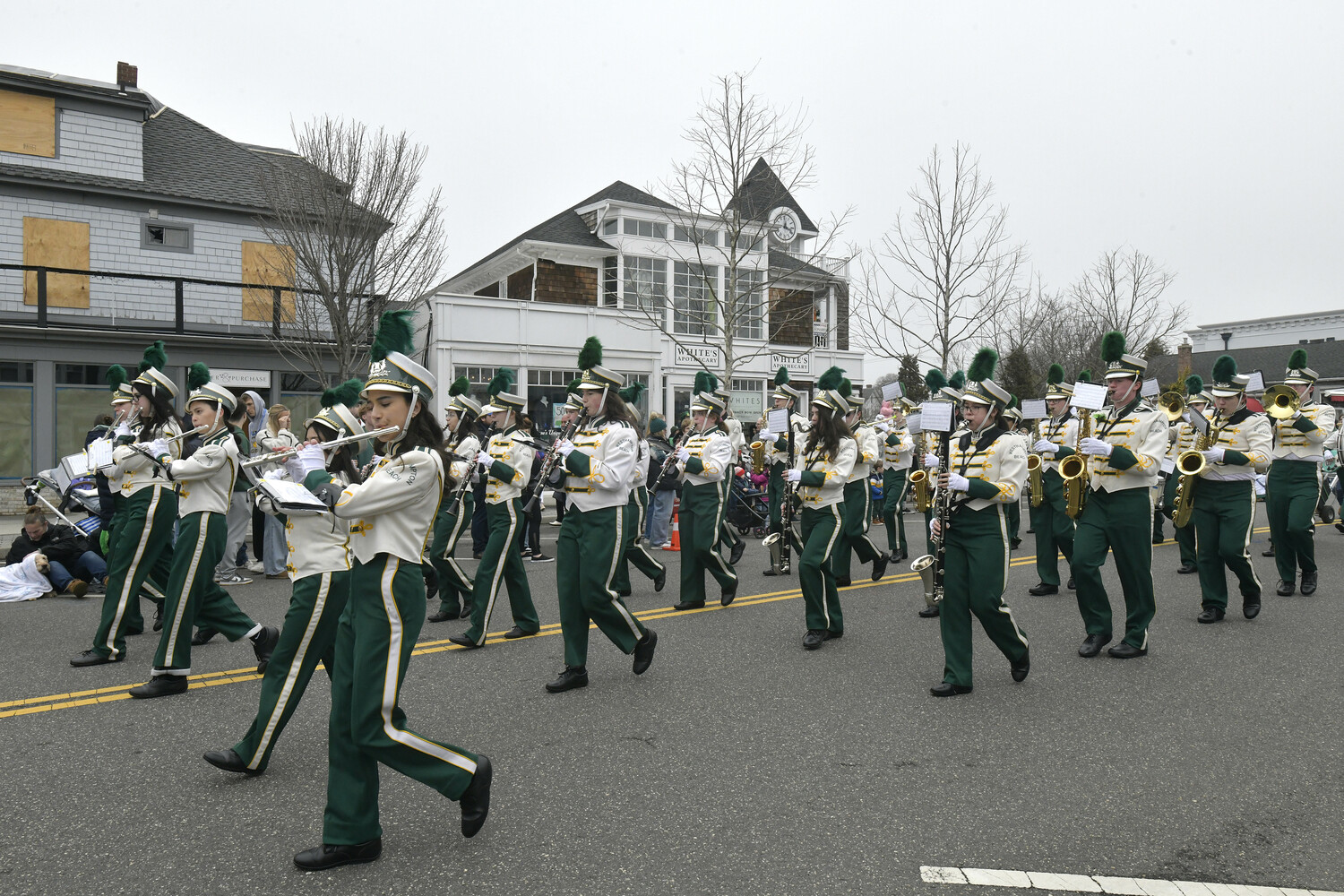 The Westhampton Beach High School Marching Band.  DANA SHAW