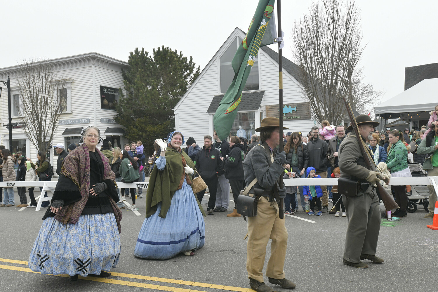 The Westhampton Beach St. Patrick's Day parade on Saturday.  DANA SHAW