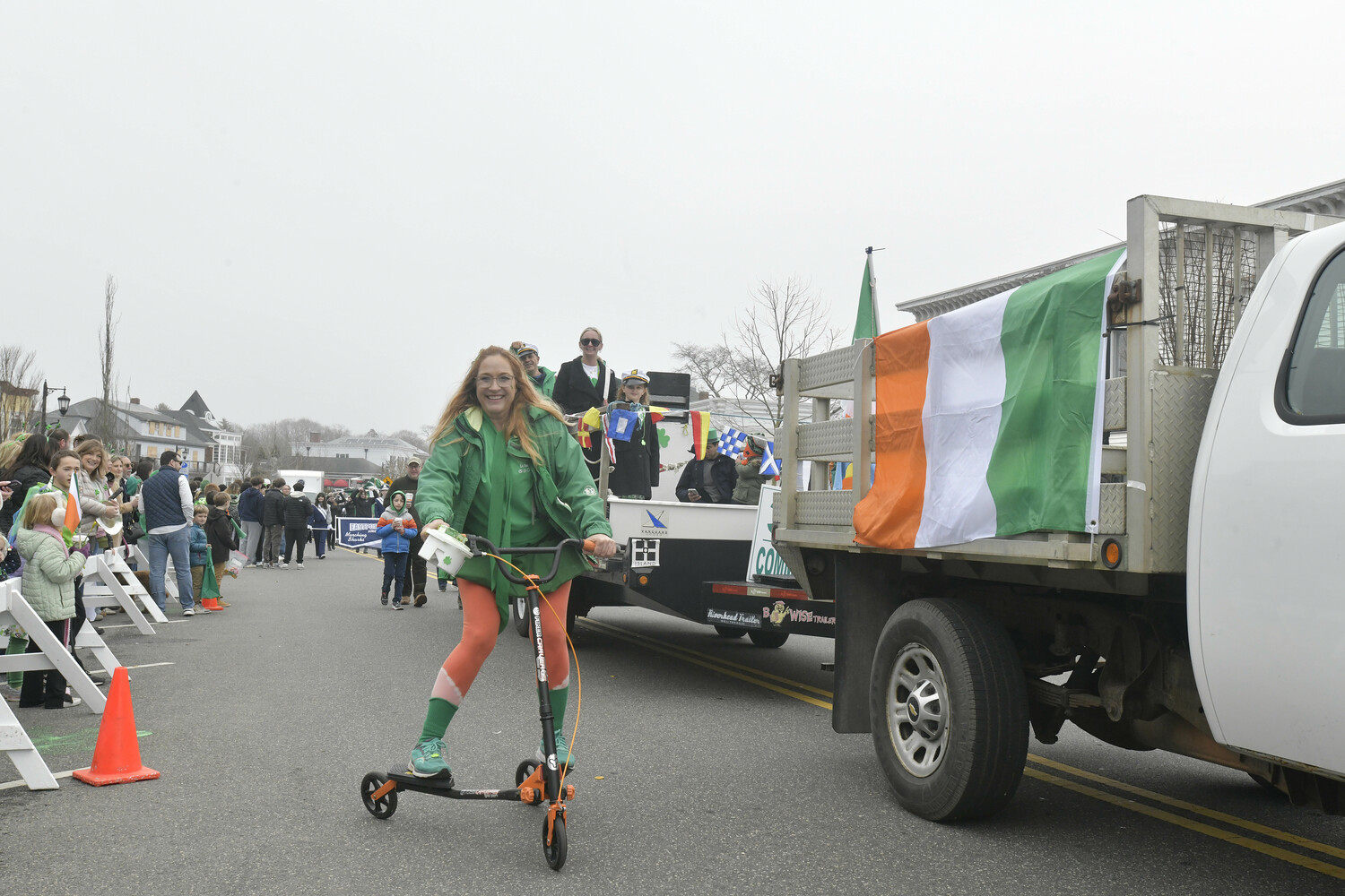 The Westhampton Beach St. Patrick's Day parade on Saturday.  DANA SHAW