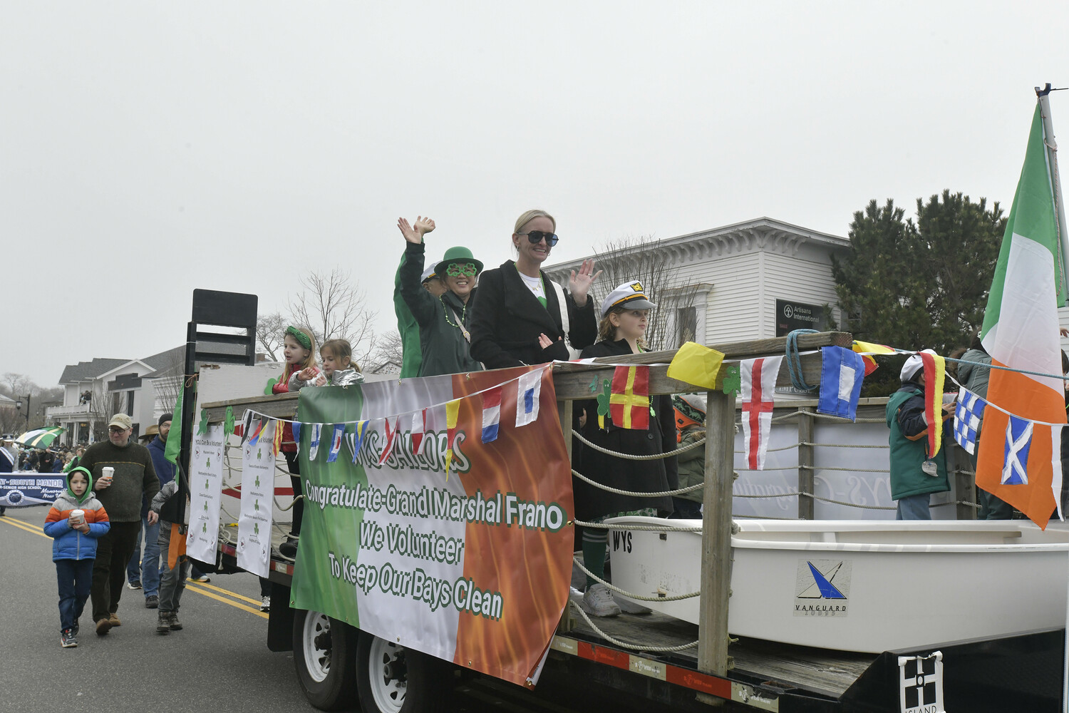 The Westhampton Beach St. Patrick's Day parade on Saturday.  DANA SHAW