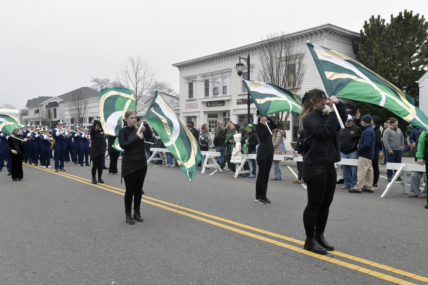 The Westhampton Beach St. Patrick's Day parade on Saturday.  DANA SHAW