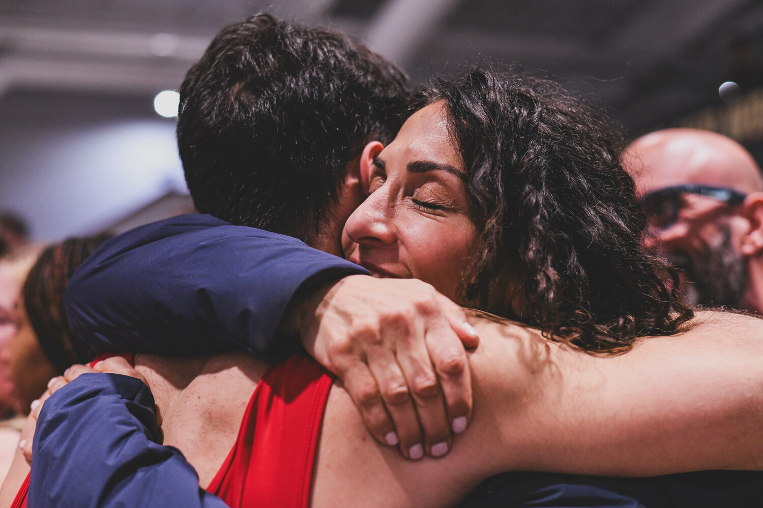 Harrison Gavalas gets a hug from his mother, Anastasia.  EDL PHOTOGRAPHY/ERIN LOCASCIO