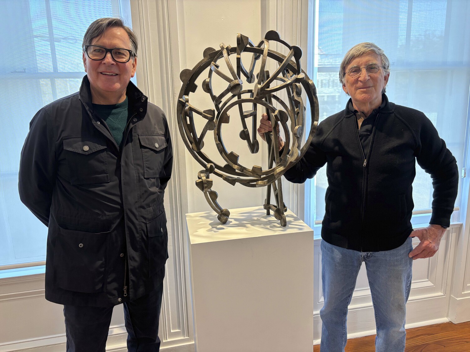 Artists Eric Dever and Joel Perlman at the opening of the Bridgehampton Museum's 