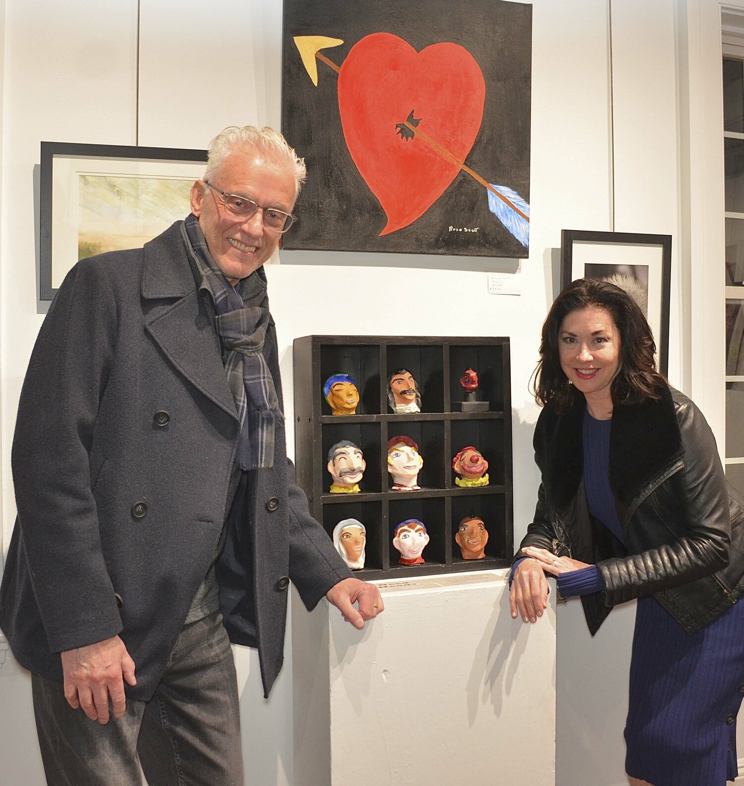 Glenn Leitch and Lynn Stefanelli at the opening of the  the 20th Annual Love & Passion Art Show on Saturday at Ashawagh Hall.  KYRIL BROMLEY