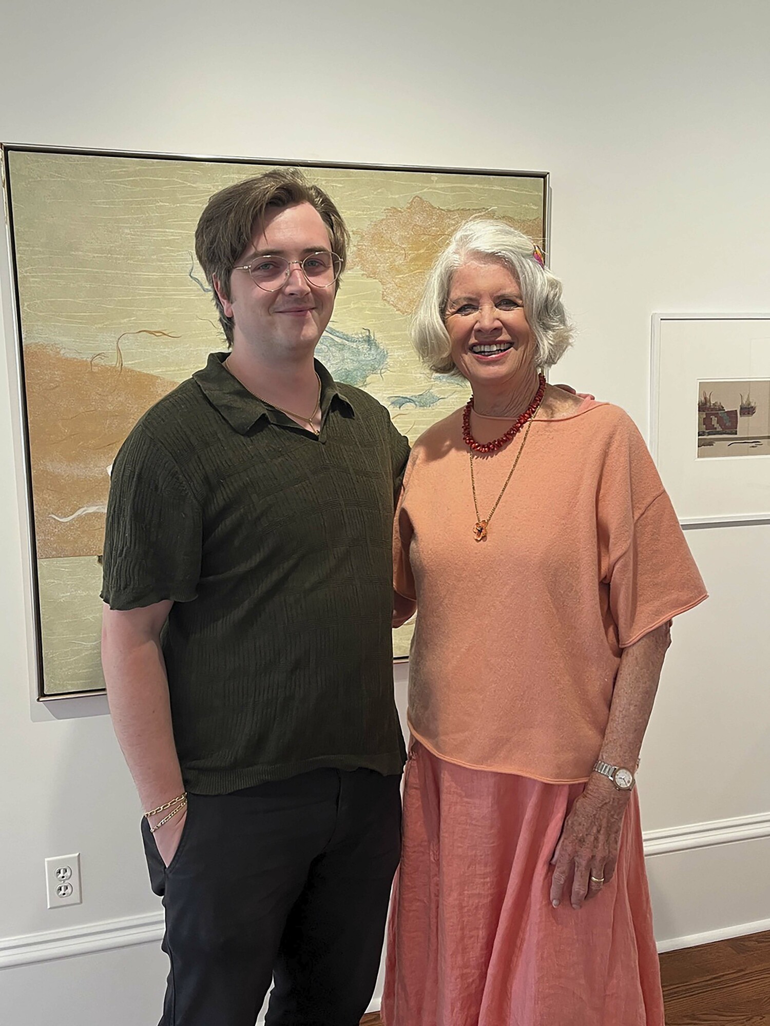 Connor Flanagan, executive director of The Bridgehampton Museum with Quincy Egginton.  COURTESY QUINCY EGGINTON