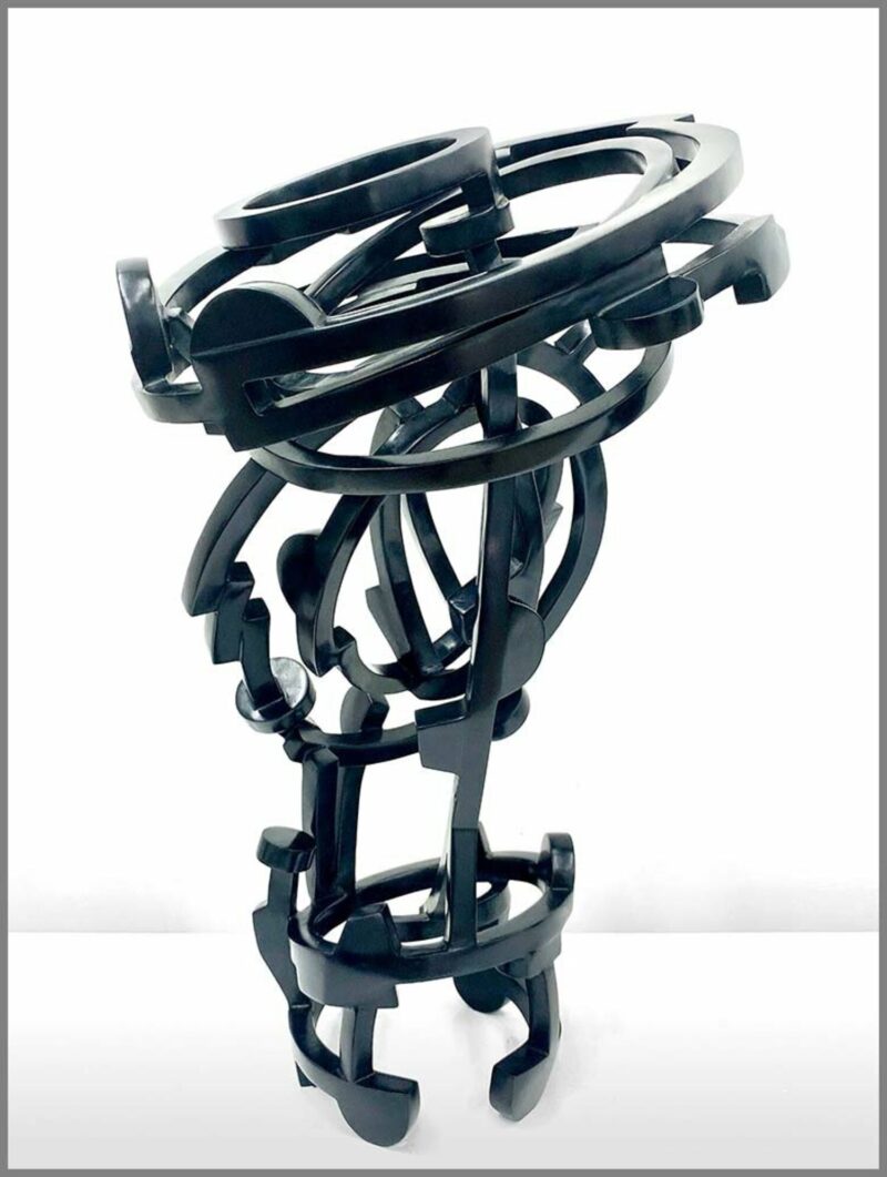 Joel Perlman “Black Hat II,” 2022. Cast bronze, 20” x 11” x 11.” COURTESY LORETTA HOWARD GALLERY, NEW YORK