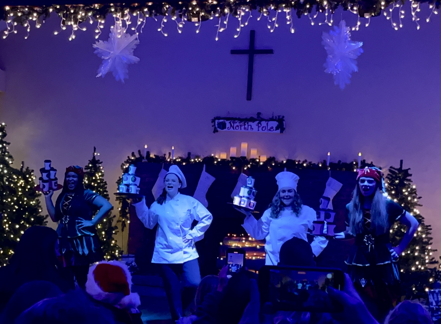 At the North Pole, ticket holders watch a live rendition of the movie showcasing some of the film's (and book's) favorite scenes in full costume. Amy Fideli photo