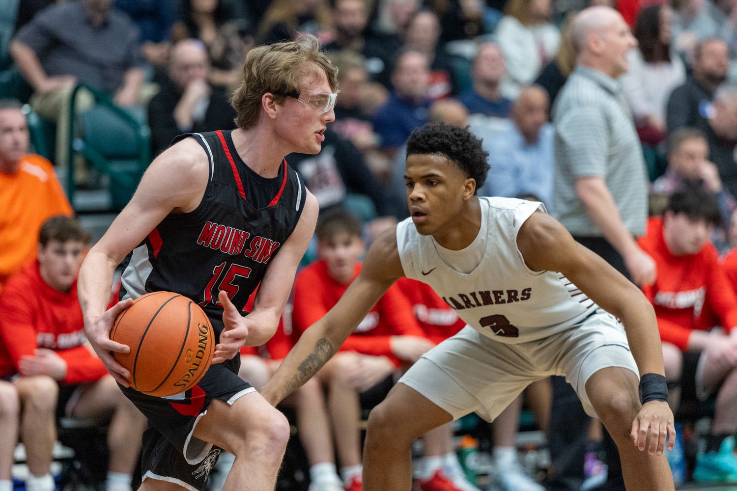 Saevion Ward covers Mount Sinai's Blake Kolsch.  RON ESPOSITO