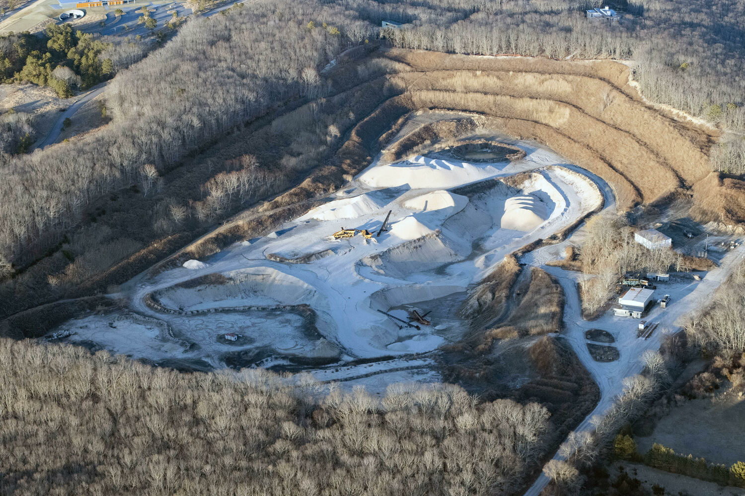 An aerial view of the Sand Land mine. DOUG KUNTZ