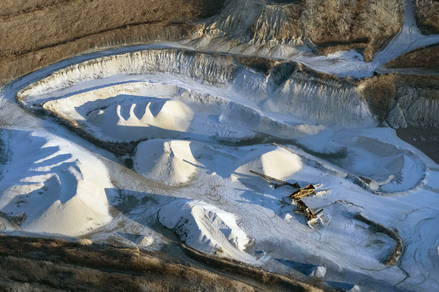 An aerial view of the Sand Land mine. DOUG KUNTZ