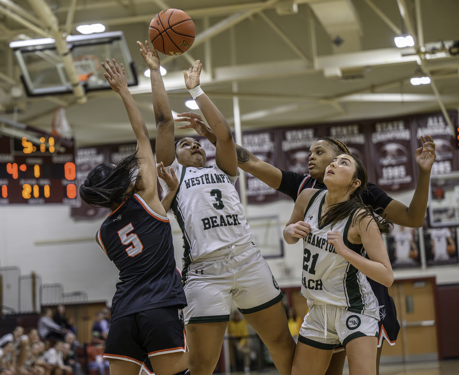 Junior point guard Sandra Clarke was heavily guarded across the contest. MARIANNE BARNETT