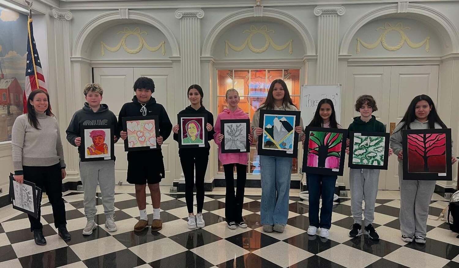 The work of 10 artists at Westhampton Beach Middle School will be on display in the Parrish Art Museum's Student Art Exhibit. The artists are Janely Amaya, Cian Belkin, Jeannine Braynelle Fernandez, Lean Centeno-Peipman, Lourdes Chan, Mia Gosnell, Lilly Guja, Kaiden Krisinsson-Bailey, Van Pendergast and Matthew Robles-Avila. COURTESY WESTHAMPTON BEACH SCHOOL DISTRICT