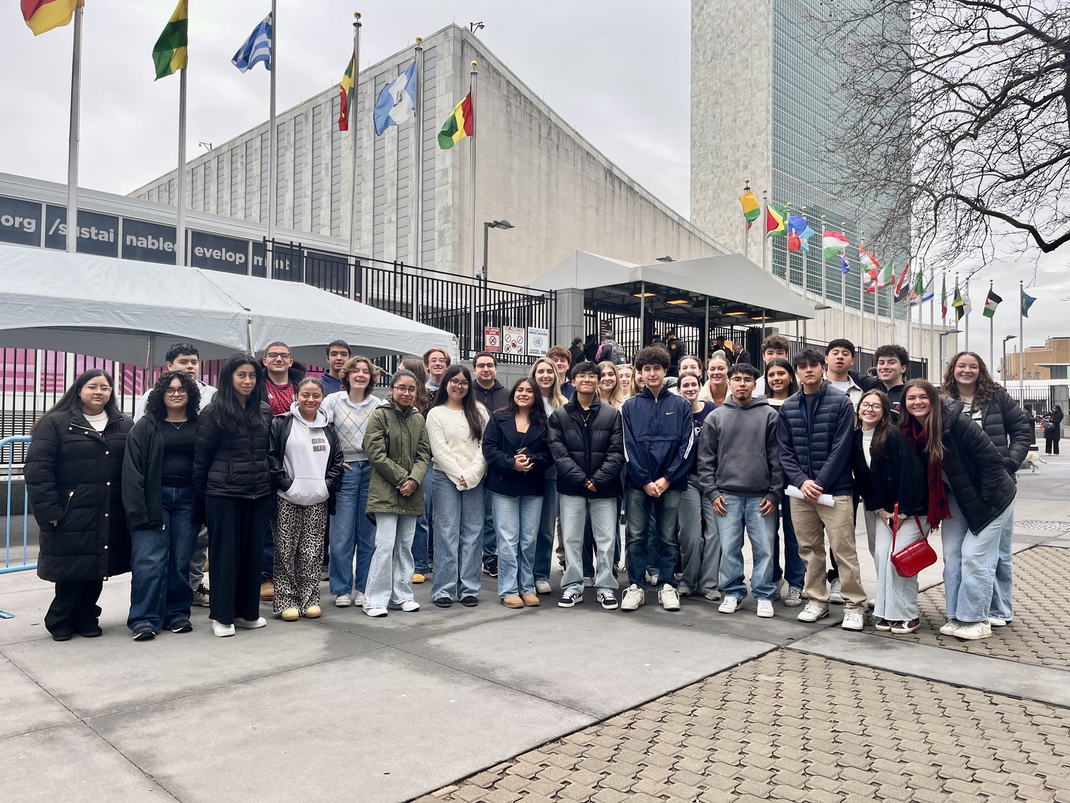 Westhampton Beach High School AP French and Spanish students recently toured the United Nations headquarters. They learned about the UN’s history, mission and global impact and gained a deeper understanding of its efforts to promote peace, dignity and equality on a sustainable planet. The tour, conducted in Spanish and French, included
the iconic General Assembly Hall and the Security Council Chamber. Inspired by the
experience, the students left with a renewed commitment to making the world a better
place for all. COURTESY WESTHAMPTON BEACH SCHOOL DISTRICT