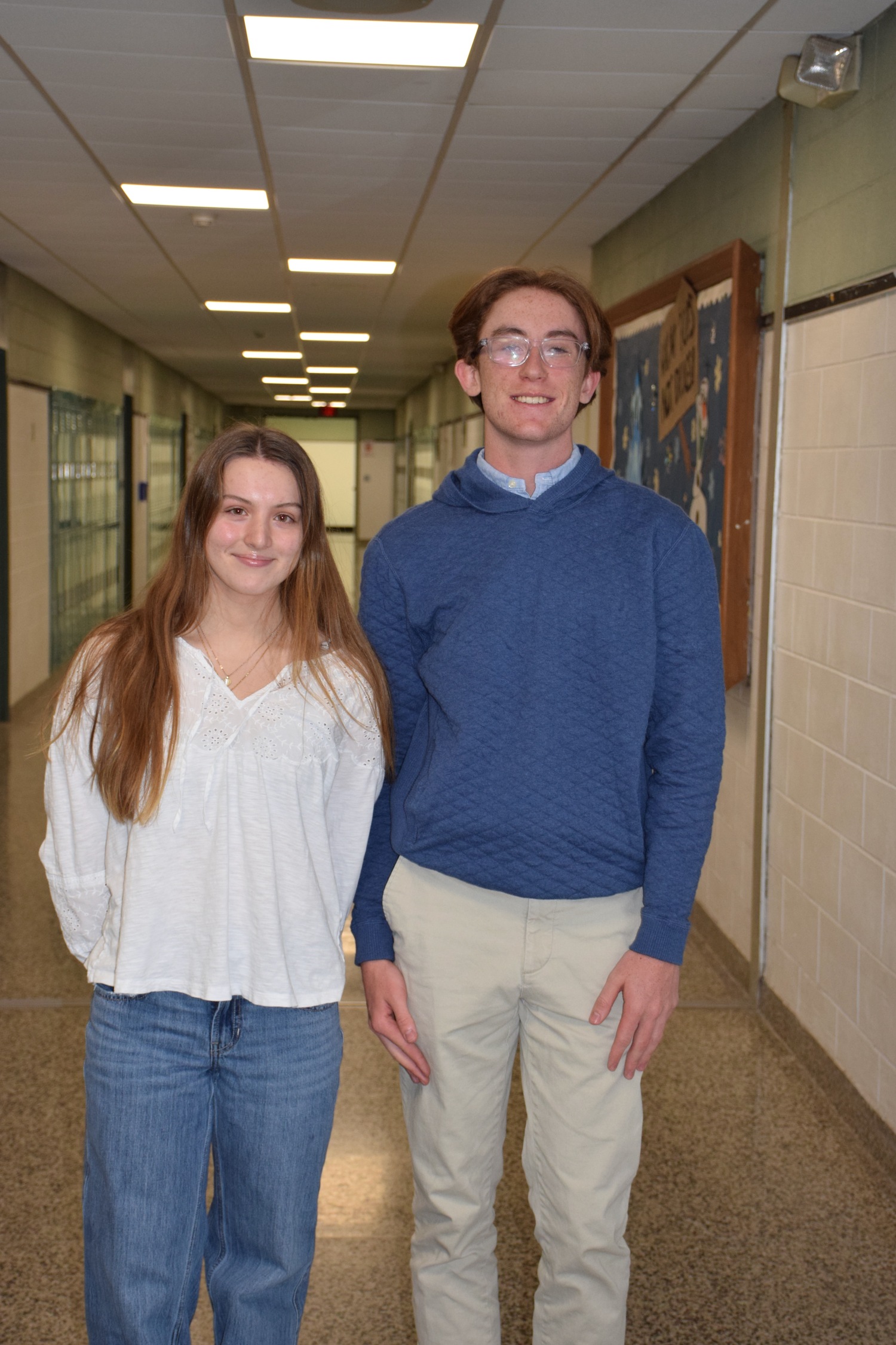 Westhampton Beach High School has named Nicholas Borruso and Matilda Buchen as its Class of 2025 valedictorian and salutatorian, respectively. COURTESY WESTHAMPTON BEACH HIGH SCHOOL