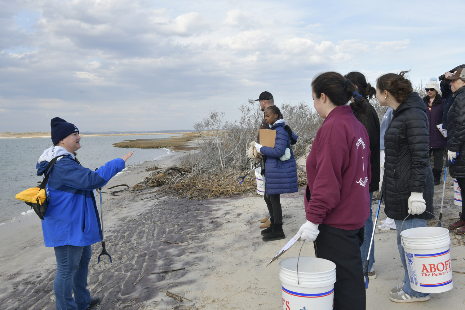 The Atlantic Marine Conservation Society hosted a Seal Walk Beach Cleanup on Saturday afternoon at Cupsogue Beach County Park Participants learned about the different species of seals that inhabit the waters around Long Island and how we can all help conserve the marine environment while tidying up the shoreline. More walks are scheduled. To find day and times go to amseas.org.  DANA SHAW