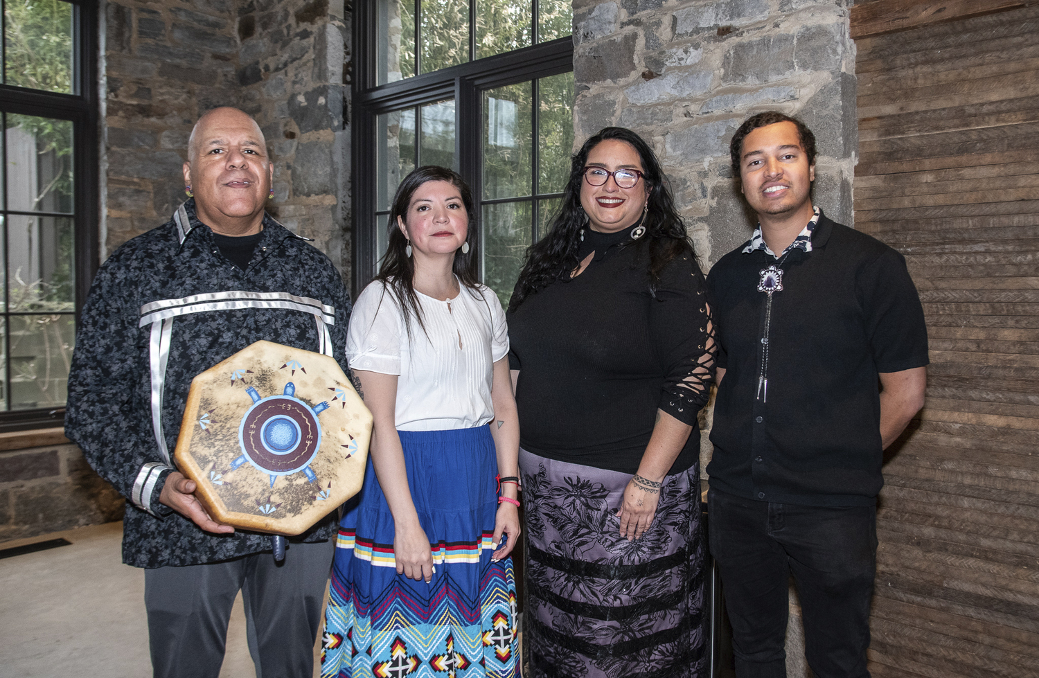 Jeffrey Pegram, Elisa Harkins, Meranda Roberts and Jeremy Dennis  at the opening of 