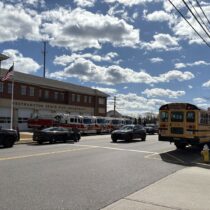 Students from Westhampton Beach Middle School were evacuated to the fire department headquarters on Friday morning and are being transported home from there, following a bomb threat at the school. Westhampton Beach High School students were evacuated to St. Mark's Church.