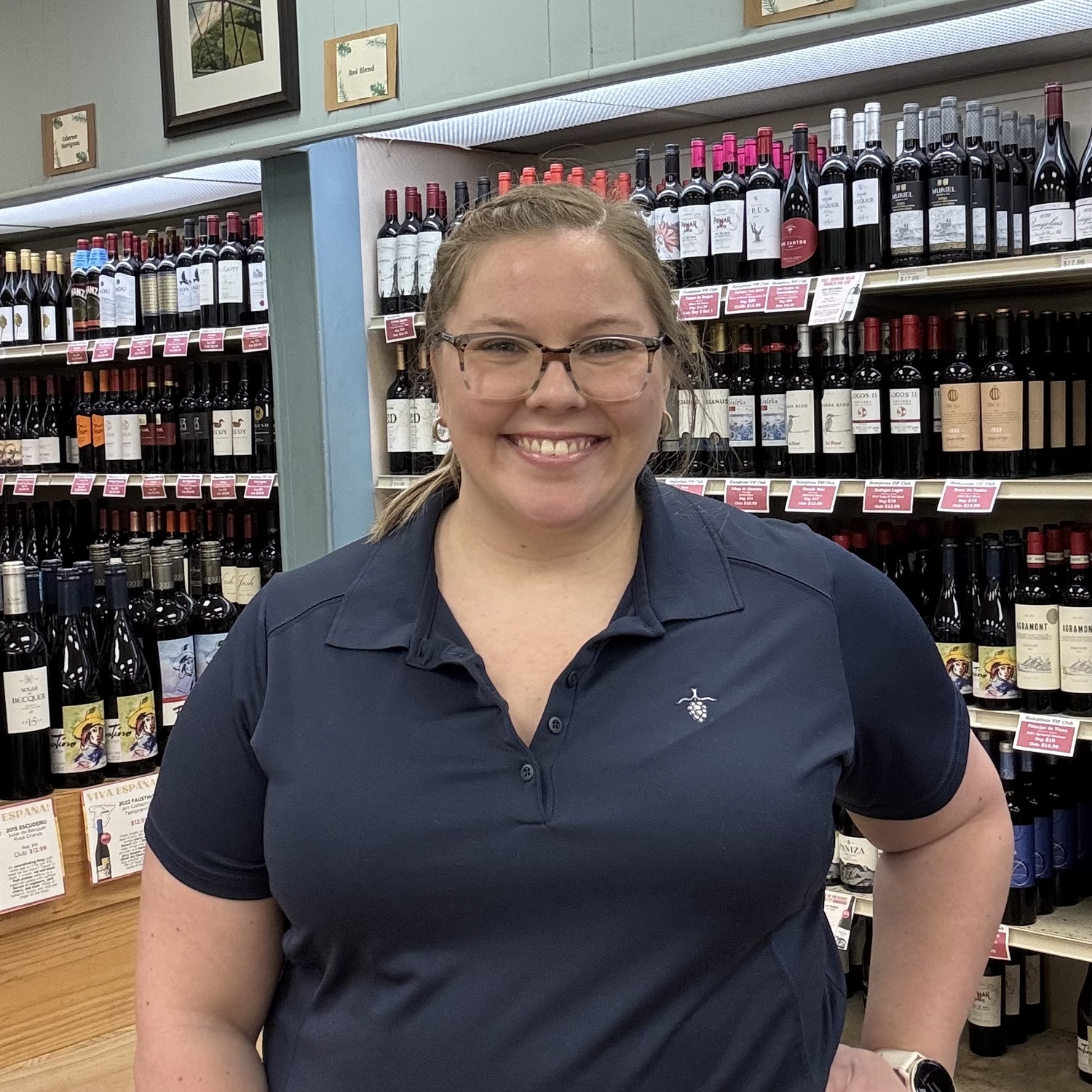 Kristina Heege, manager of Hamptons Wine Shoppe in Westhampton Beach.