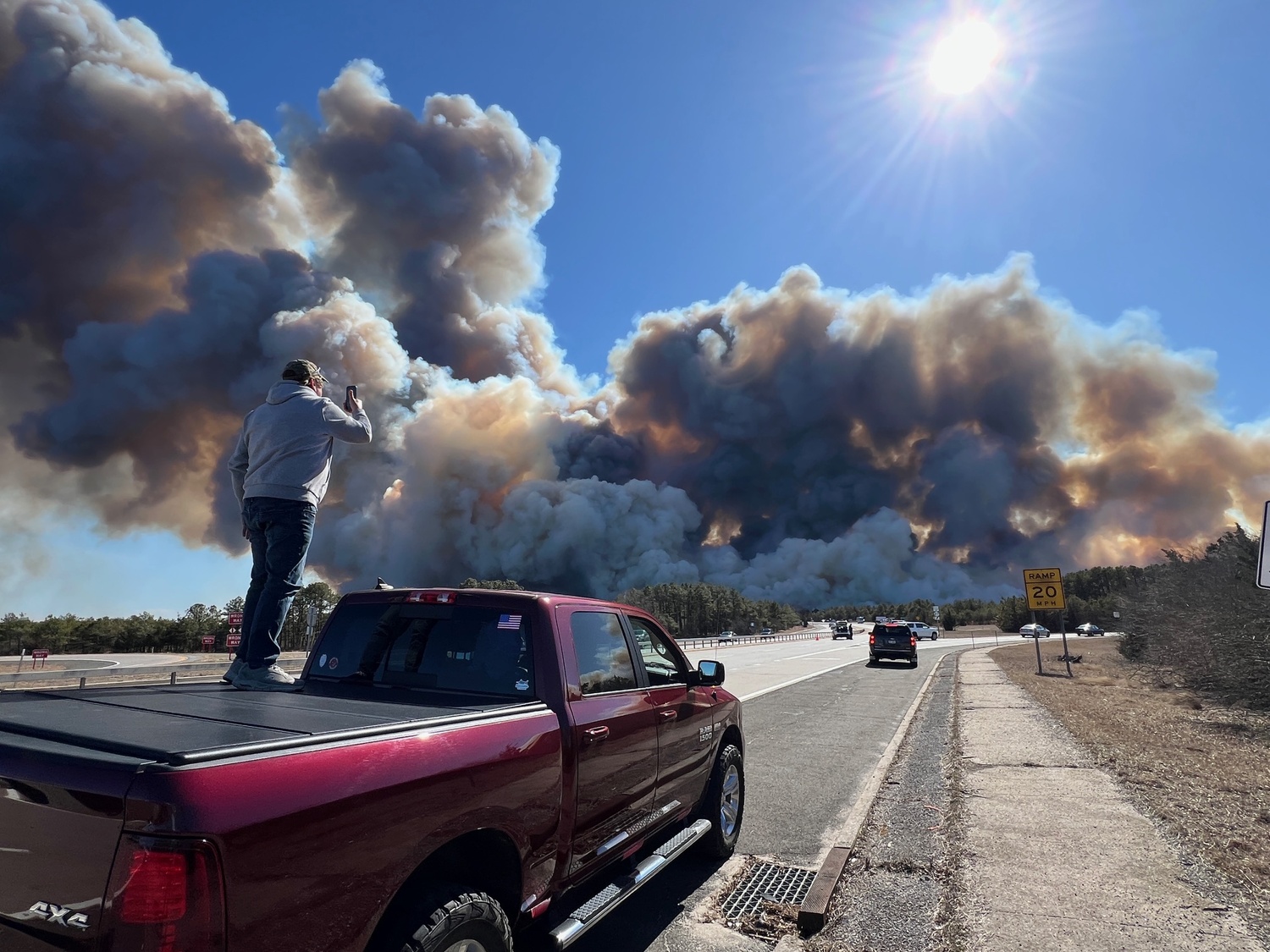 Western Southampton brush fire March 8, 2025. DANA SHAW