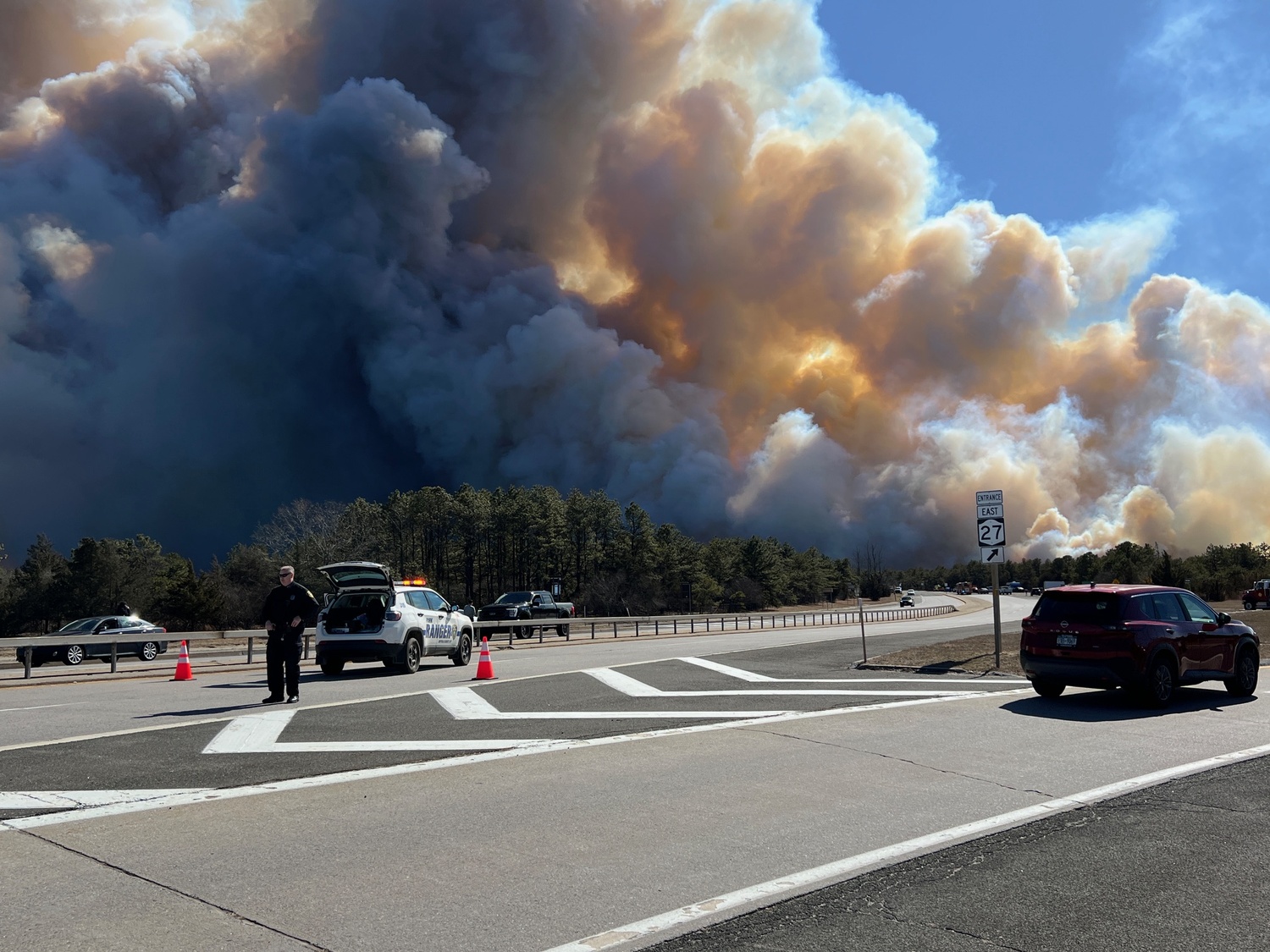 Western Southampton brush fire March 8, 2025. DANA SHAW