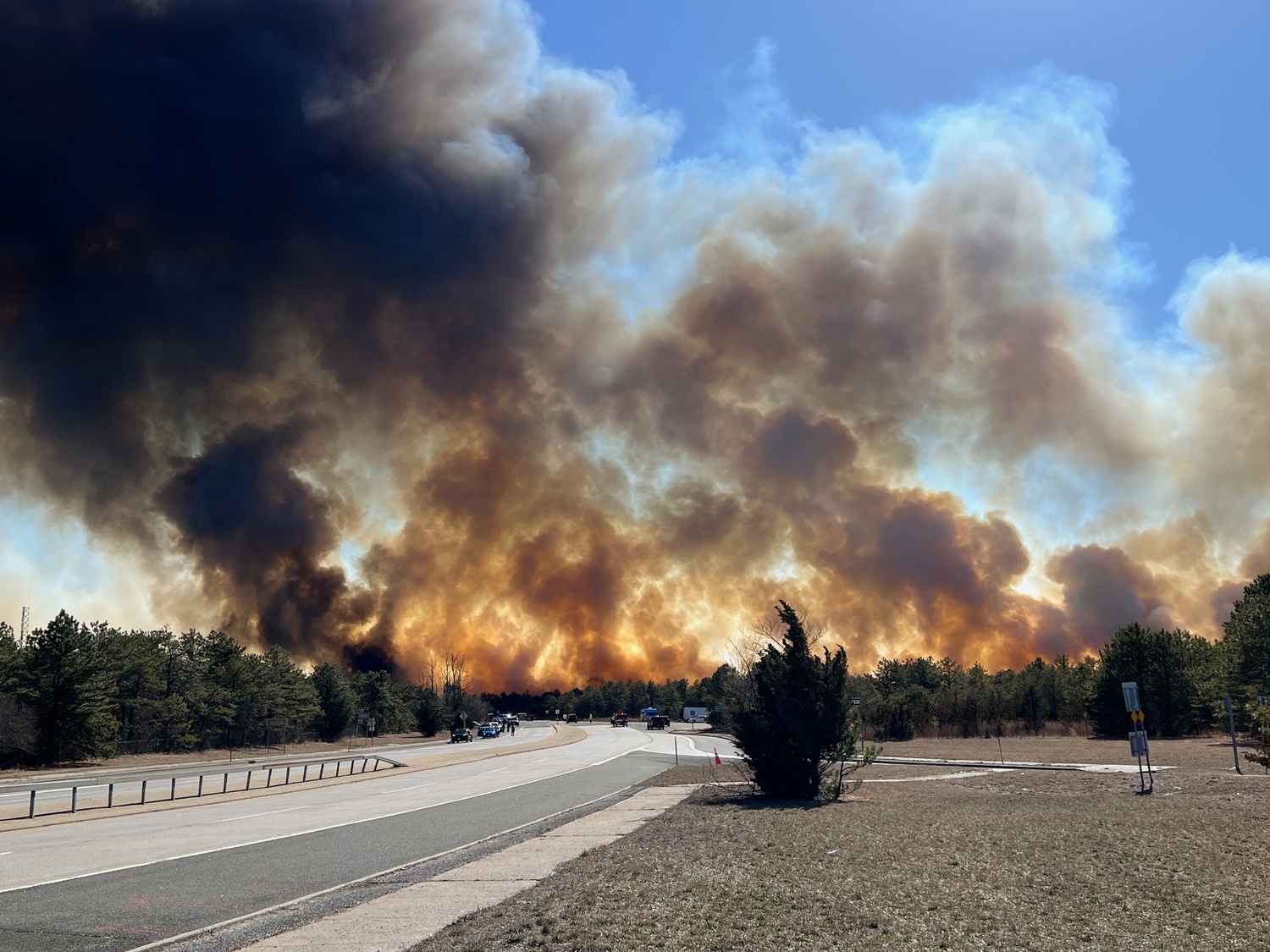 Western Southampton brush fire March 8, 2025. DANA SHAW