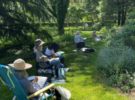 Painting Spring Buds and Flowers at LongHouse Reserve