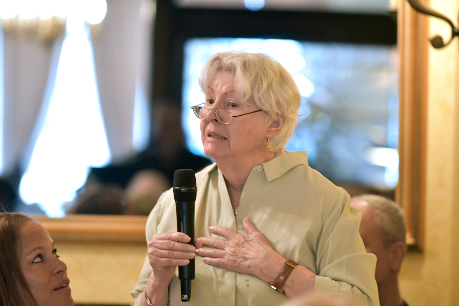 Audience member Jane Holden.  DANA SHAW