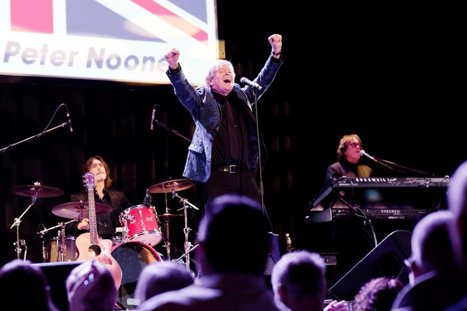 Dave Ferrara, Peter Noone and Rich Spina of Herman’s Hermits. COURTESY THE SUFFOLK