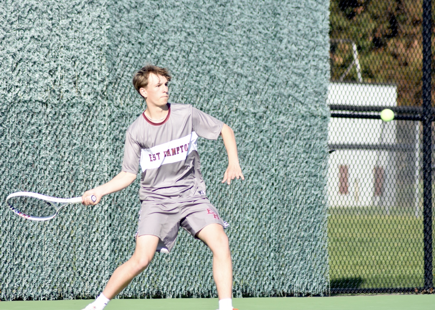 Senior C.J. Baumrind keeps his eyes on the ball. DESIRÉE KEEGAN