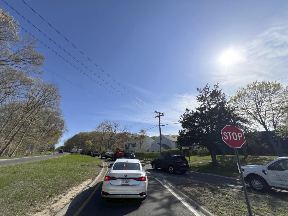 Traffic from Sandy Hollow Road merging onto County Road 39 on Tuesday afternoon. 
 DANA SHAW