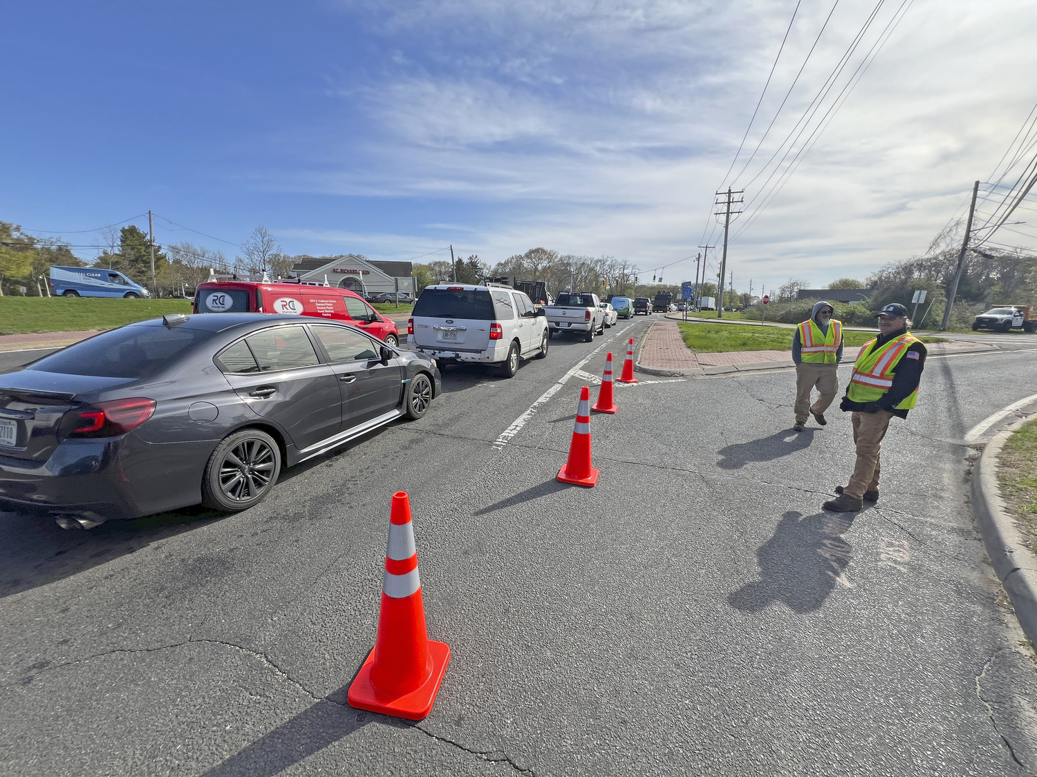 Traffic from Sandy Hollow Road merging onto CR 39 on Tuesday afternoon.   DANA SHAW