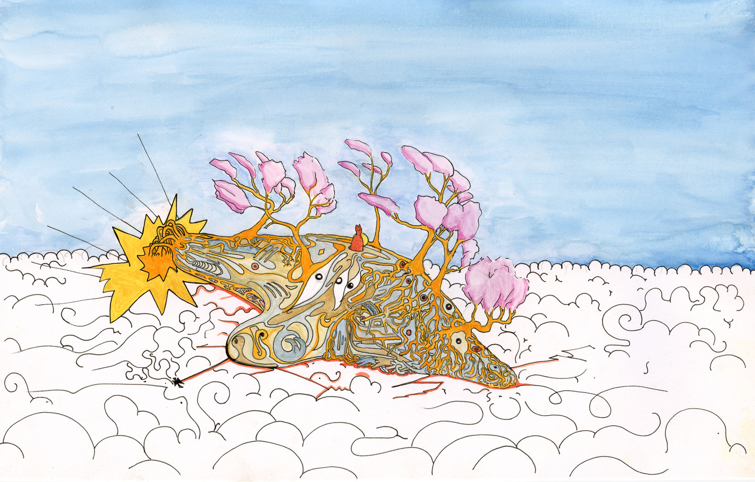 “Airplane Arc” by Mamoun Nukumanu, an artist-in-residence at Tripoli Gallery, is on view in 