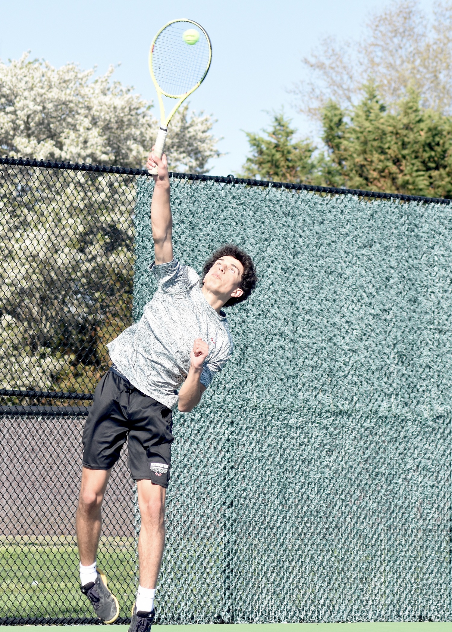 Senior Sandro Imundi serves.