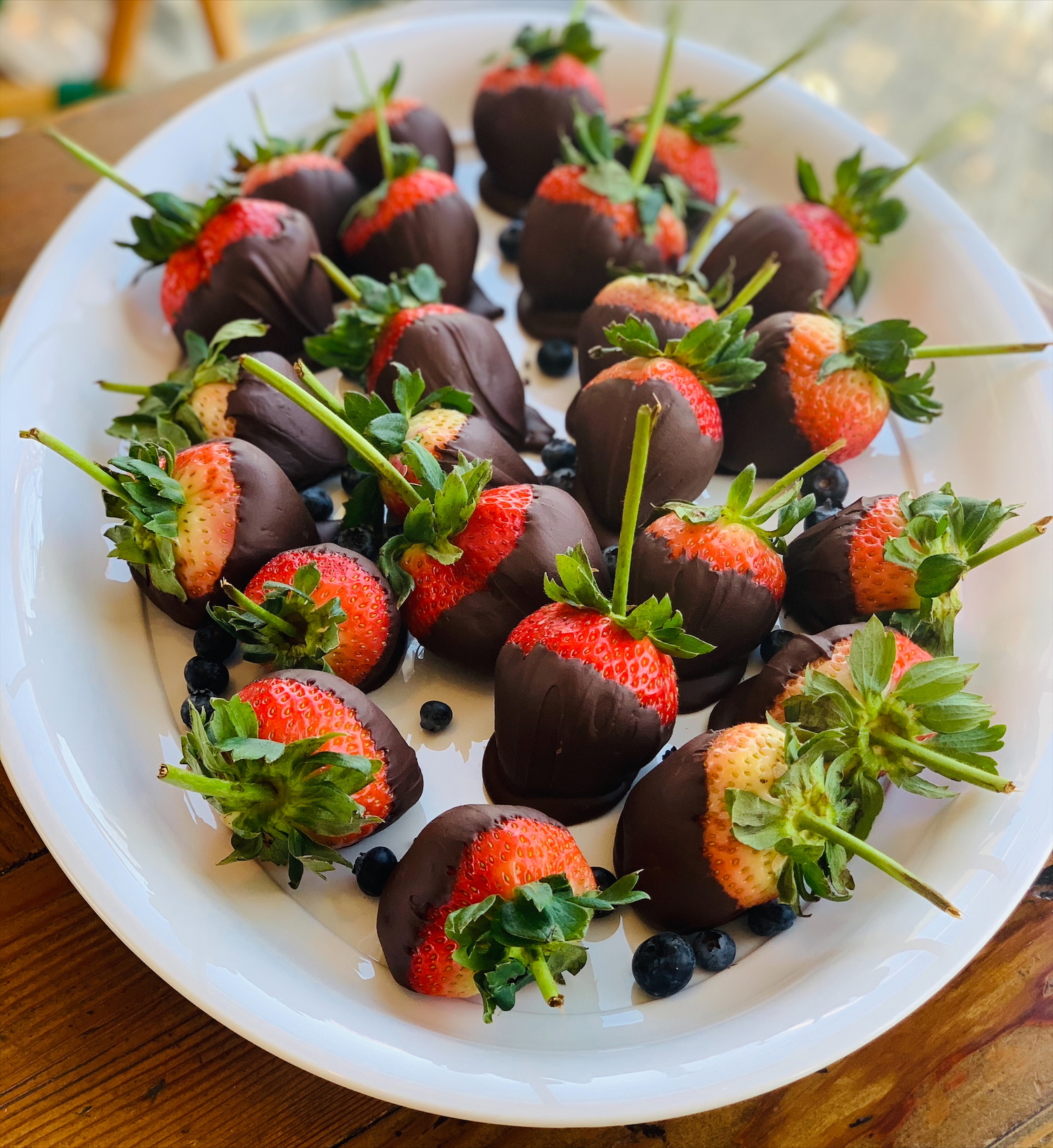 Dark chocolate dipped strawberries are on the Mother's Day catering Menu at Golden Pear. COURTESY GOLDEN PEAR
