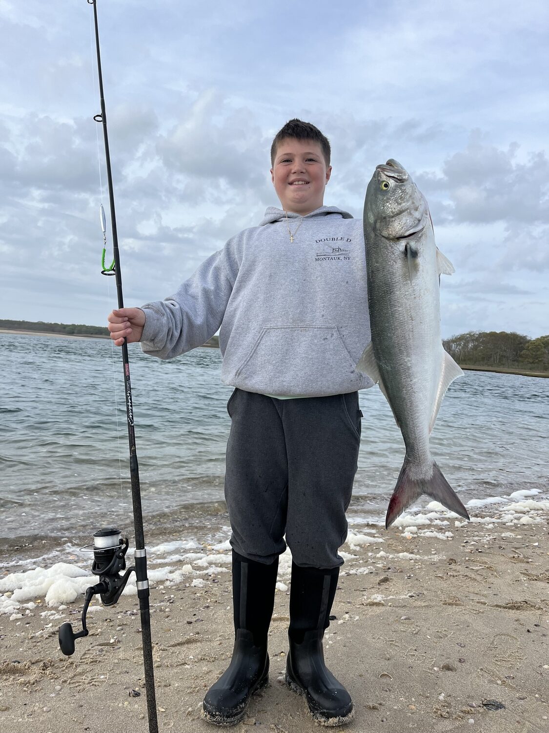 The Great Bonac Bluefish Rodeo has begun and Adam Giunta hiked from Montauk to deep Springs to get in on the drag-pulling action.