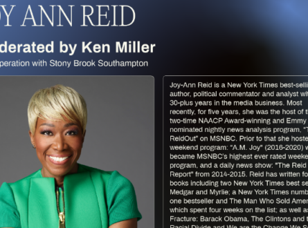 The Center's THINKING FORWARD LECTURE SERIES with Joy Reid