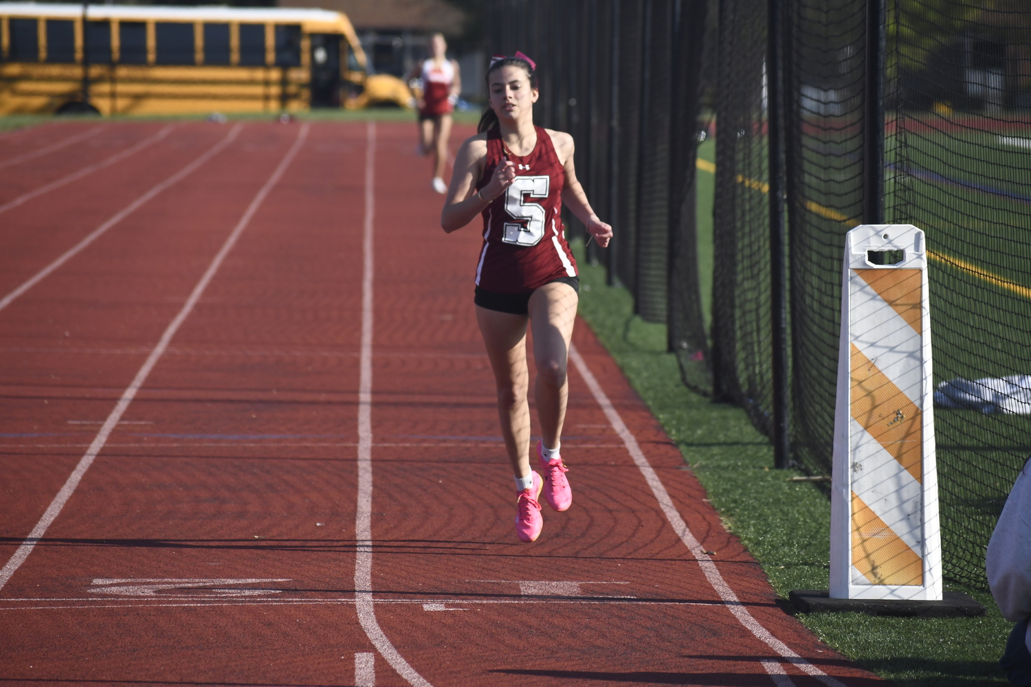 Southampton senior Emma Suhr won the 800-meter race last week against Southold/Greenport/Shelter Island.   DREW BUDD