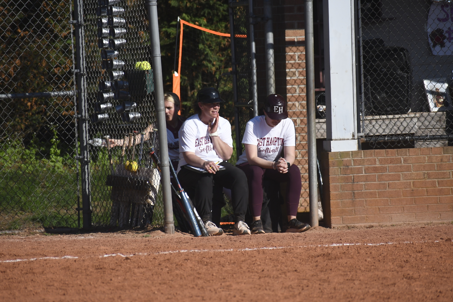 East Hampton head coach Melissa Edwards, left, and assistant Samantha James have the Bonackers back in the playoffs.   DREW BUDD