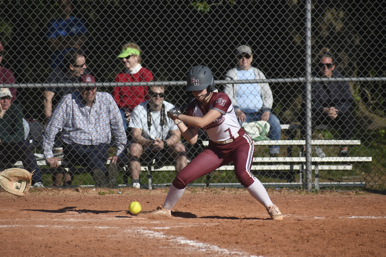 Colleen McKee takes a ball in the dirt.  DREW BUDD