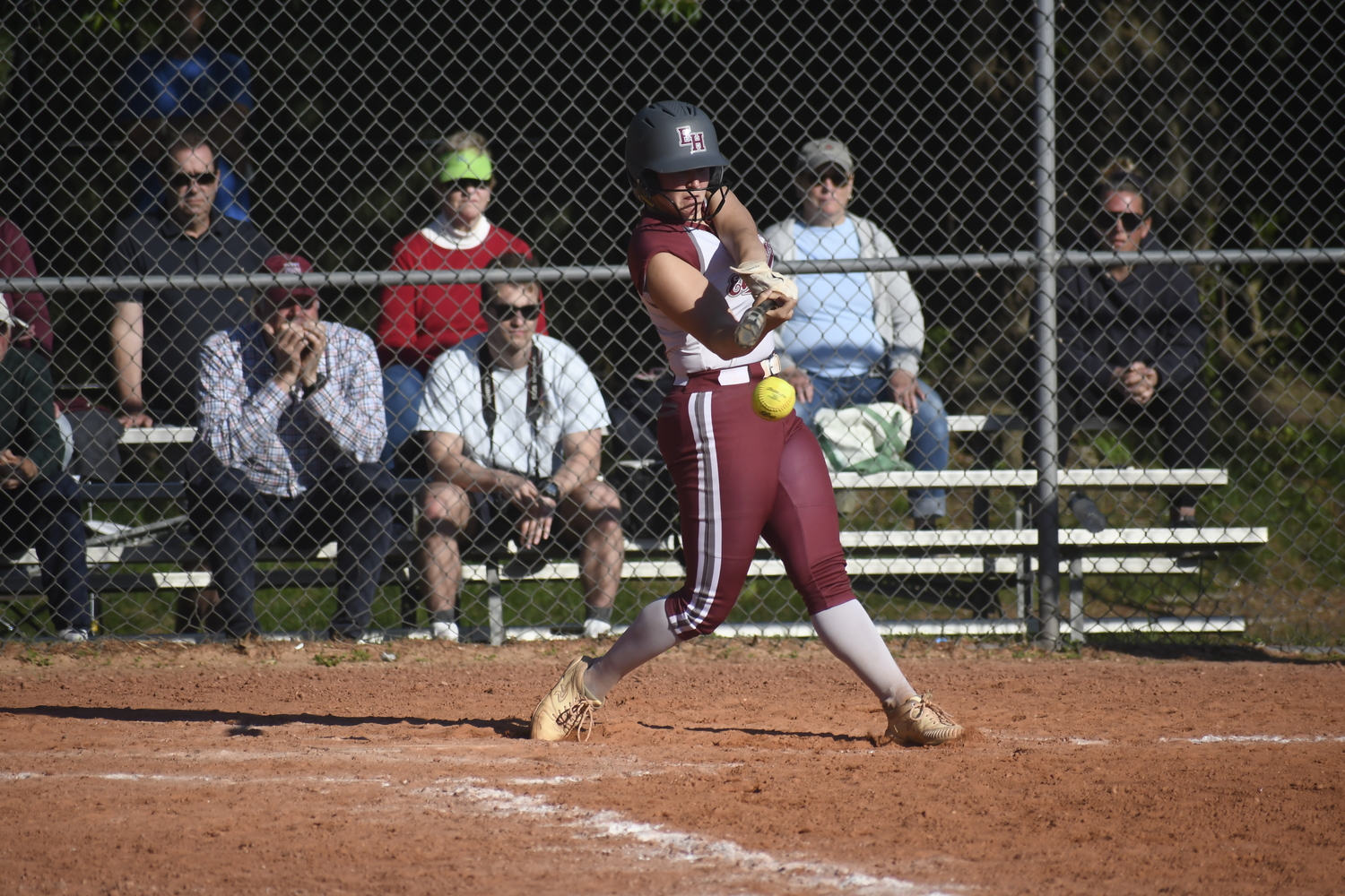 Isabel Briand puts a ball in play.   DREW BUDD