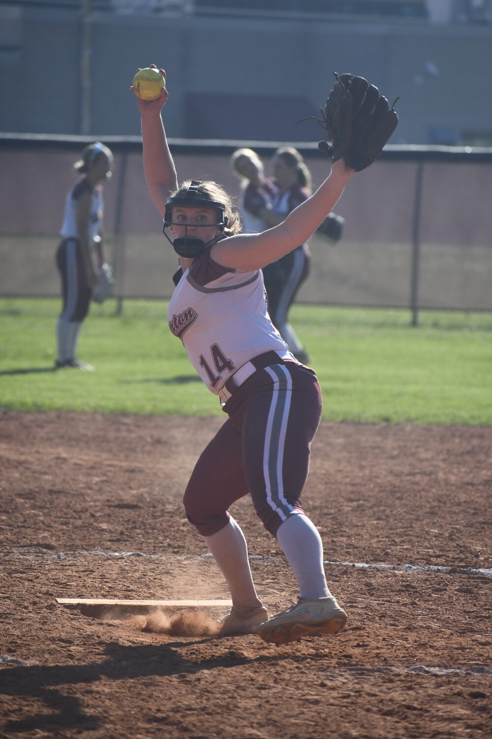 Isabel Briand started in the circle against Hauppauge on Thursday, May 8.   DREW BUDD