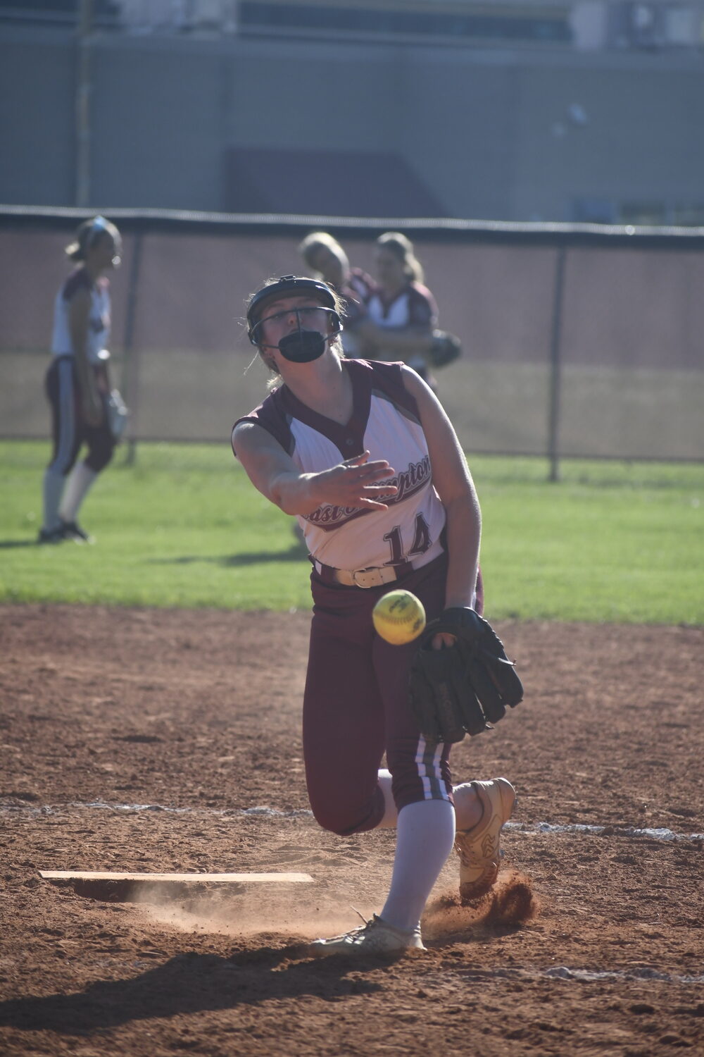 Isabel Briand started in the circle against Hauppauge on Thursday, May 8.   DREW BUDD