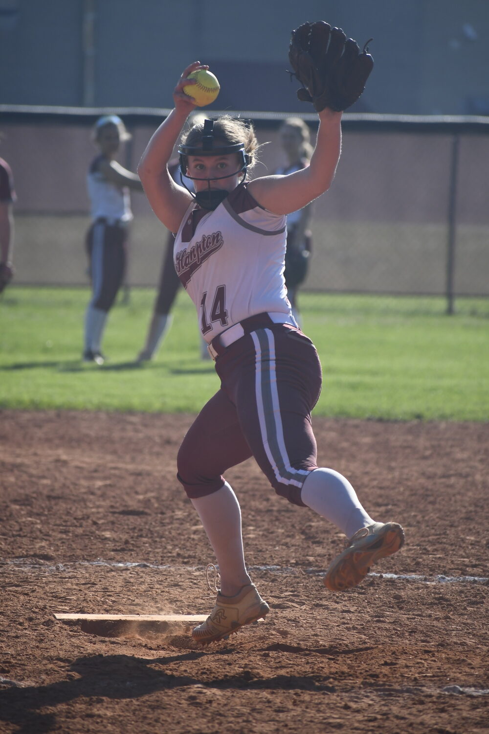 Isabel Briand started in the circle against Hauppauge on Thursday, May 8.   DREW BUDD