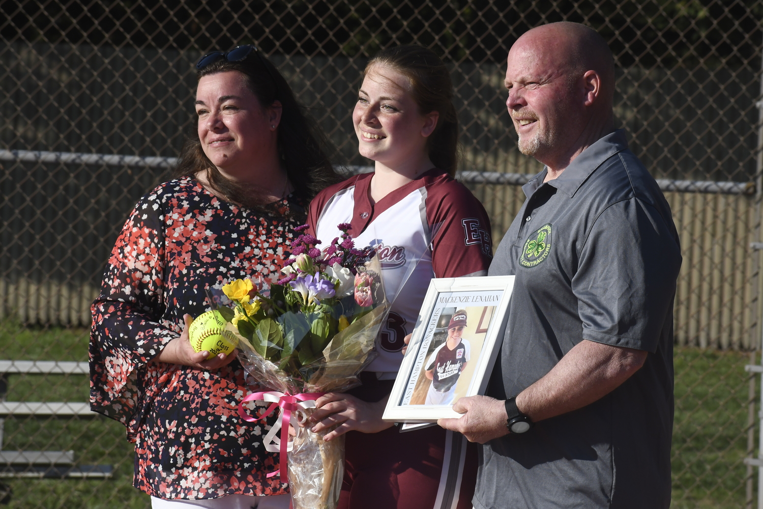 Mackenzie Lenahan with her parents.