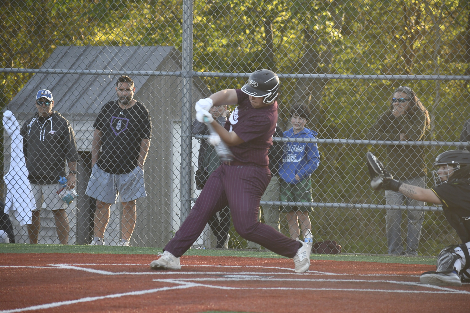 Trevor Meehan doubles to left field.  DREW BUDD