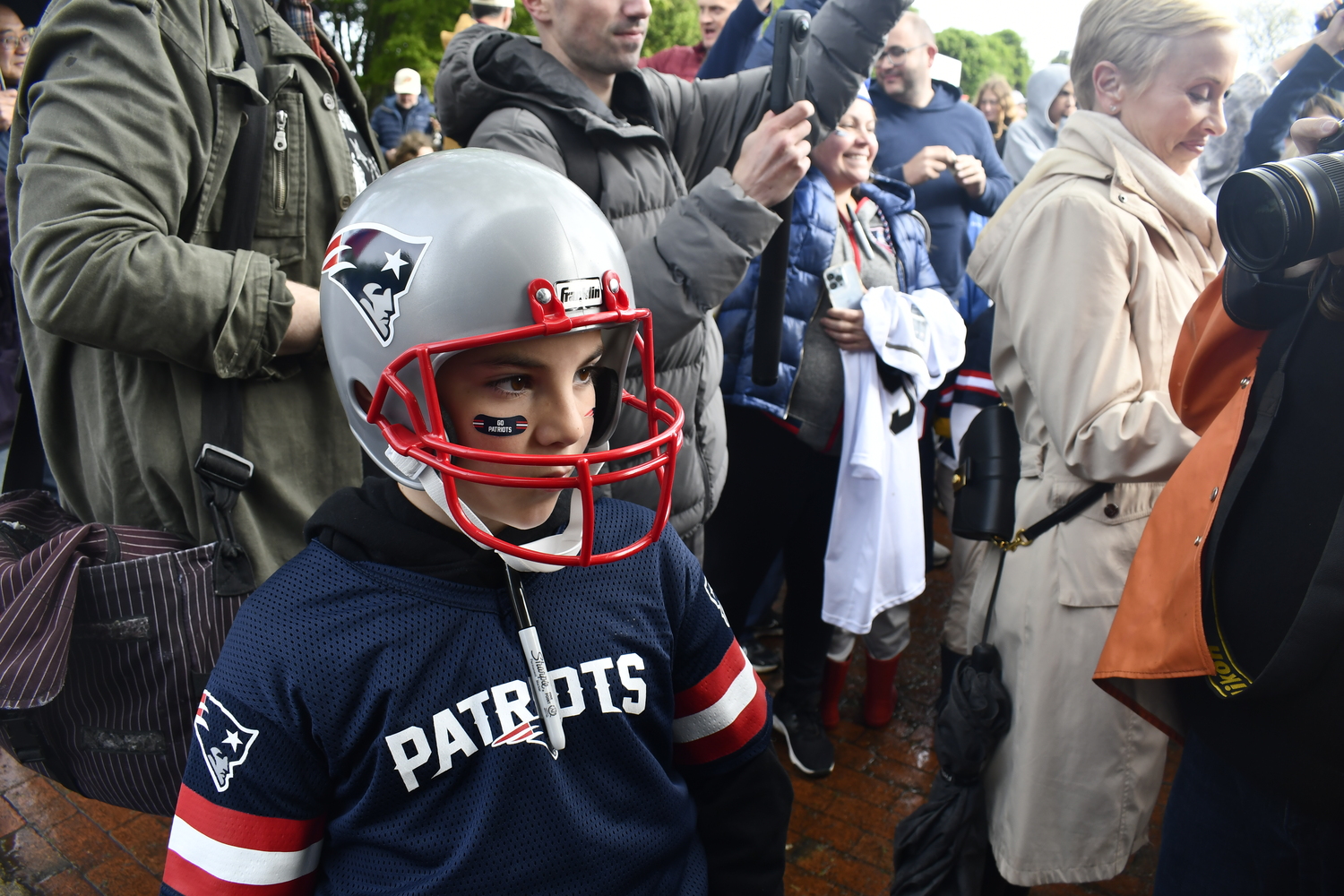 A young fan is suited up and ready.   DREW BUDD
