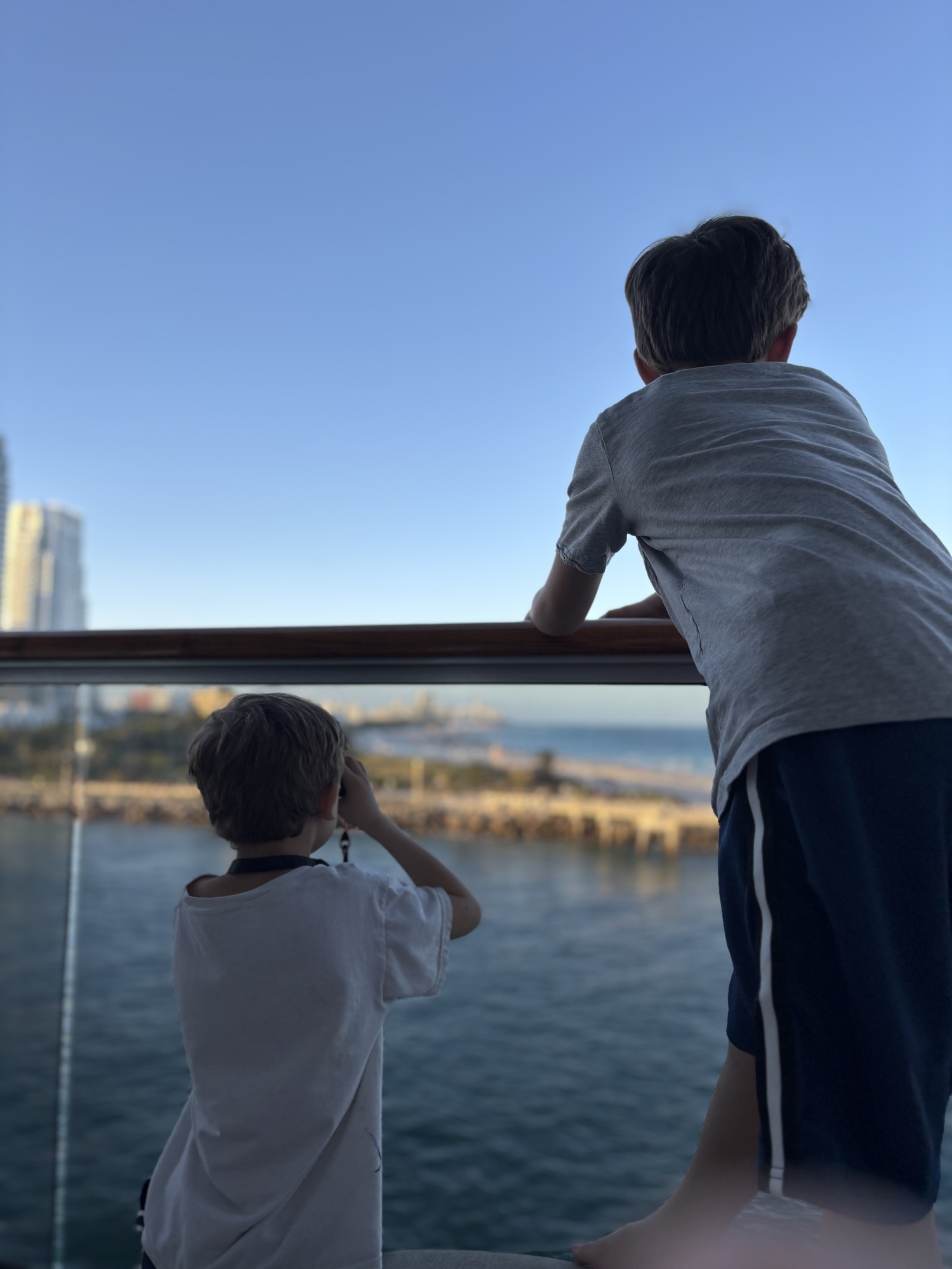 A balcony with two sons, and a view. Hannah Selinger photo