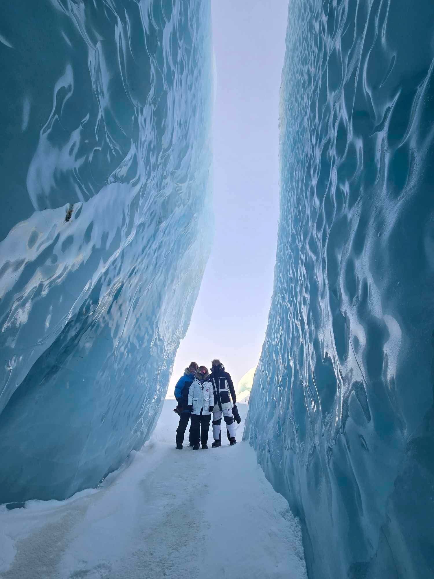 Between a glacier. MARIANNE BARNETT