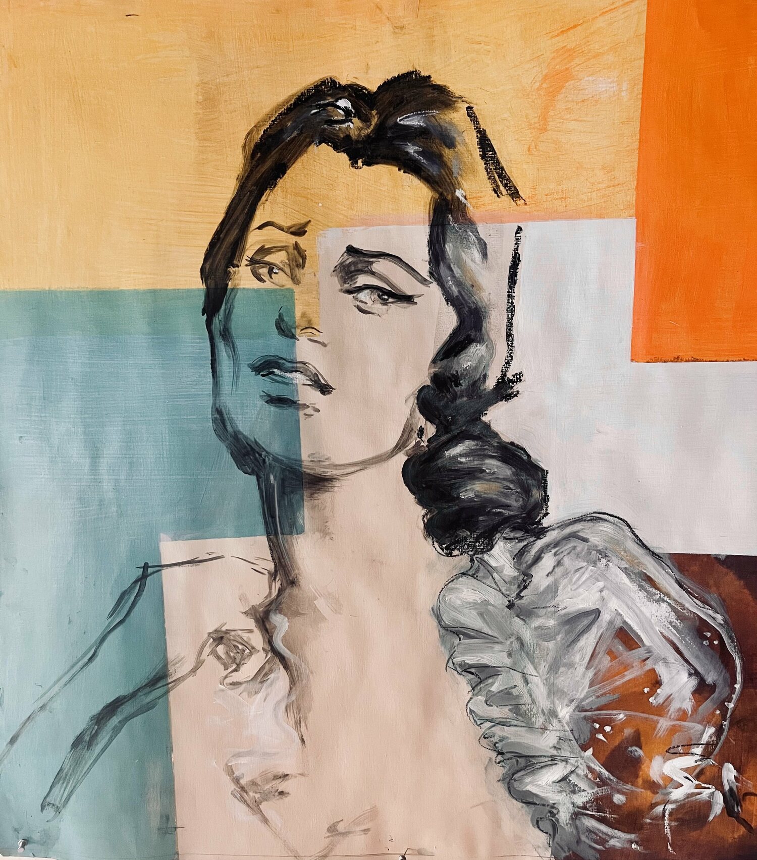 An oil on linen work by Sabina Streeter from her “Vacanze Romane” series, which will be on view at Sag Harbor Cinema. COURTESY THE ARTIST