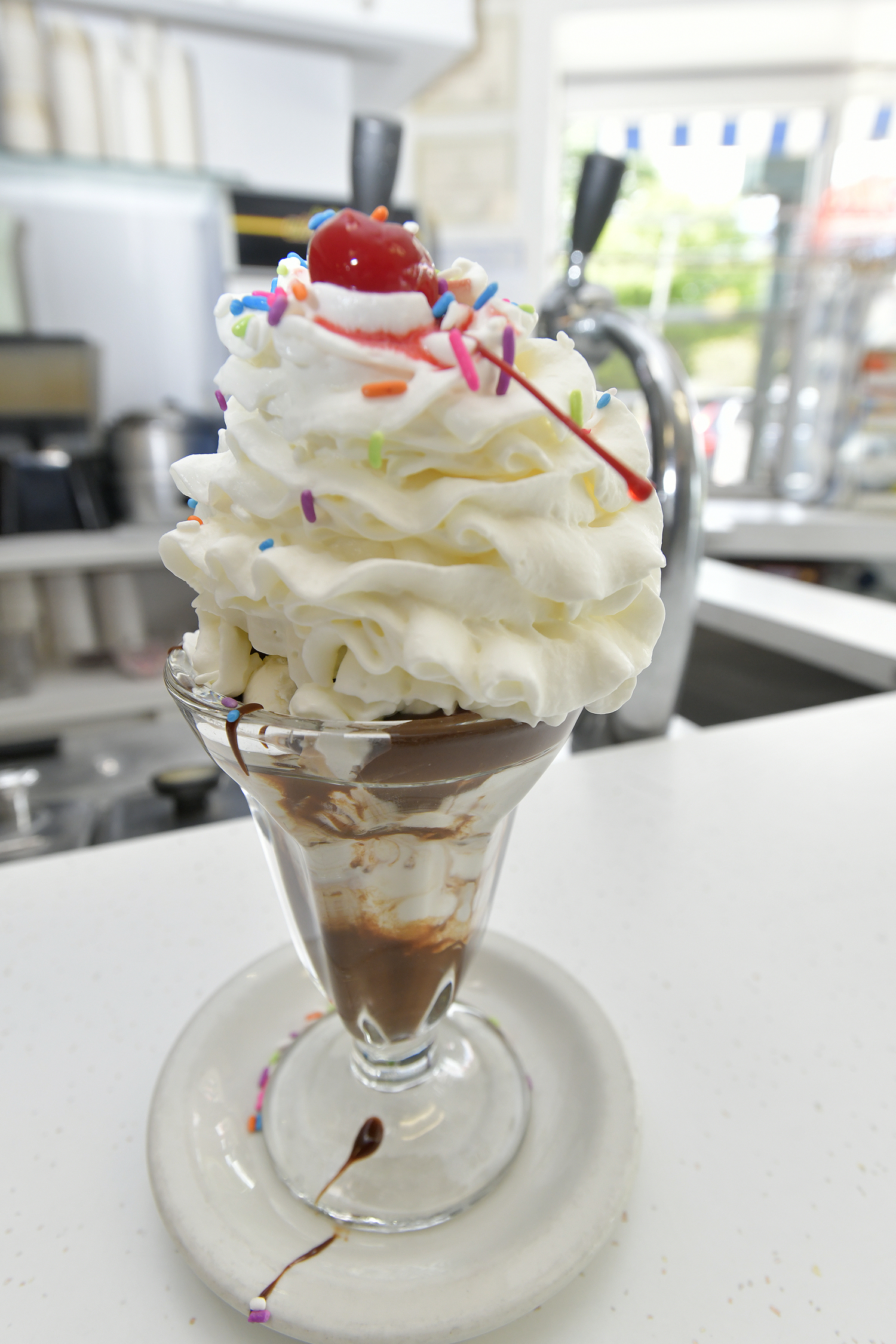 A classic hot fudge sundae at the Candy Kitchen.  DANA SHAW
